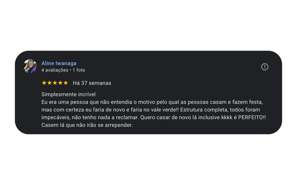 Salão preparado para a festa no Espaço Acqua.