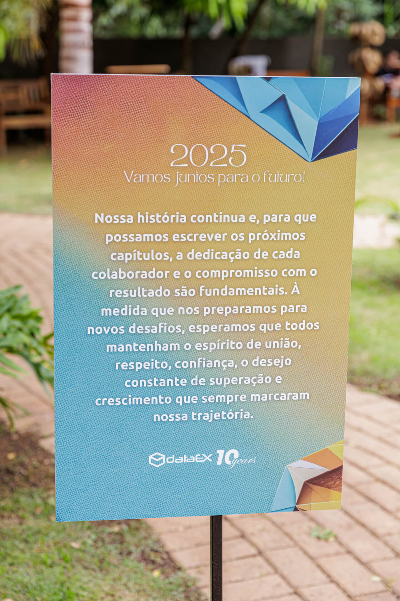 Detalhe de um evento corporativo no Vale Verde.